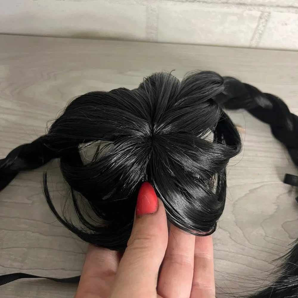🕷️ 🐾 🖤 Wednesday Adams Cat Wig 🖤 🐾 🕷️